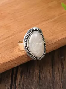 1 Miếng Đàn hồi Có thể điều chỉnh Hình học Men nhiều màu Nhẫn Đối với phụ nữ & Cô gái , Creative Tiệc tùng/Hẹn hò Qủa tặng - trắng - Xem 7