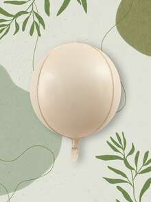 3 piezas 4D liso globo - Beis - Ver 2