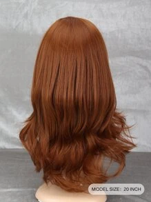 1.6*0.4 Lace Front Long Curly Synthetic Wig - Brown - View 5