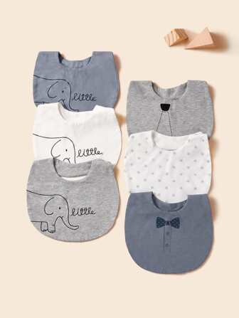 3入組嬰兒隨機圖案圍兜