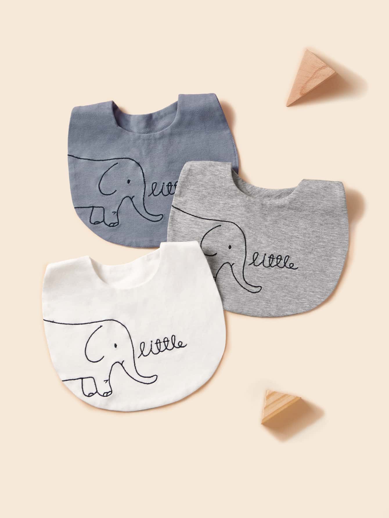 2入組嬰兒隨機圖案圍兜