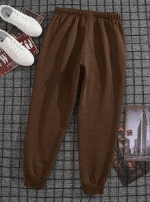 Manfinity Dauomo Uomo Pantaloni sportivi con coulisse foderato termico