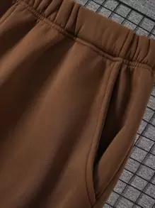 Manfinity Dauomo Uomo Pantaloni sportivi con coulisse foderato termico