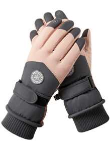 1pair Touch Screen Warming Skiing Sports Gloves - Multicolor - View 2