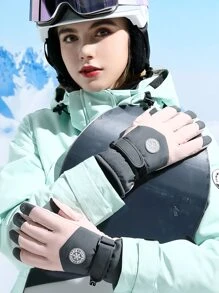 1pair Touch Screen Warming Skiing Sports Gloves - Multicolor - View 5