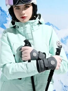 1pair Touch Screen Warming Skiing Sports Gloves - Multicolor - View 8
