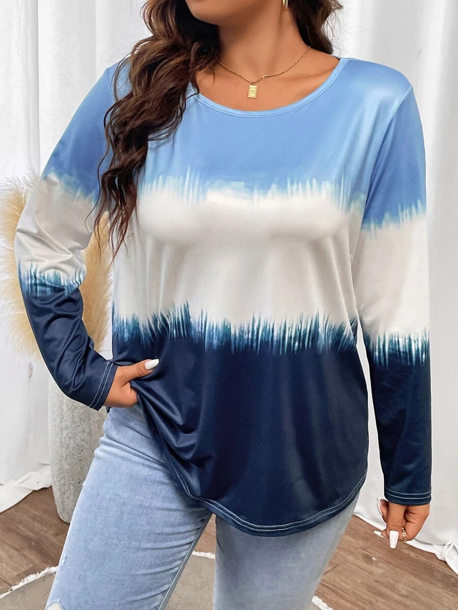 SHEIN LUNE Camiseta de color combinado - Multicolor - Ver 1