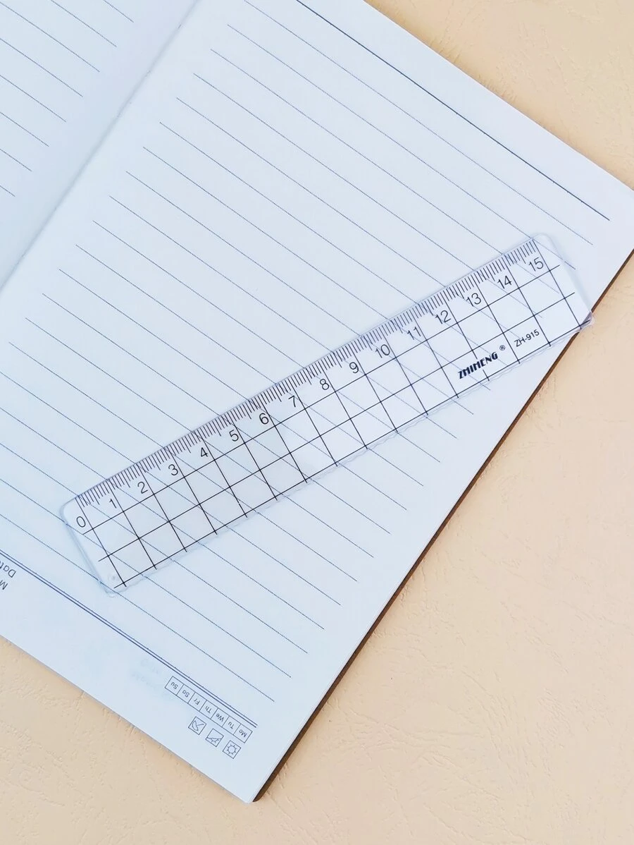 1 pieza Regla de plástico transparente, Reglas - transparente - Ver 1