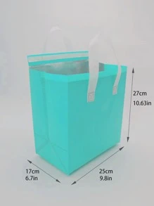 1pc Self-adhesive Disposable Lunch Bag - Blue - View 3