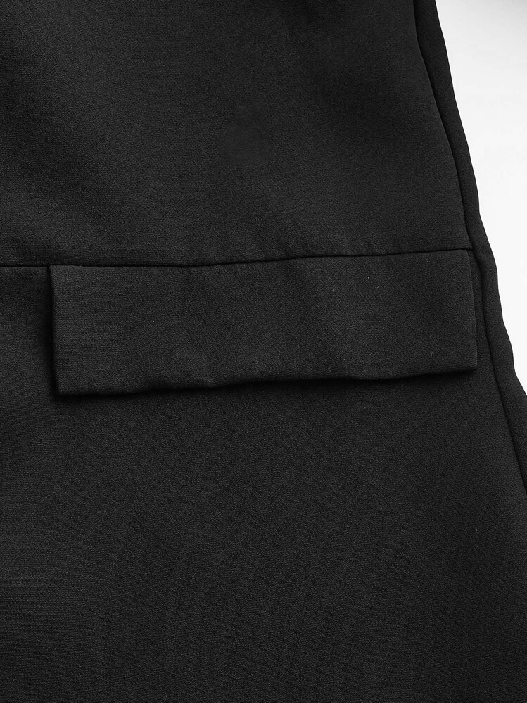 BizChic Women's Autumn Ruffle Sleeve Blazer Jacket, Workwear Uniform, Business Casual Outerwear, Office Commuter Formal Wear - Black - View 10