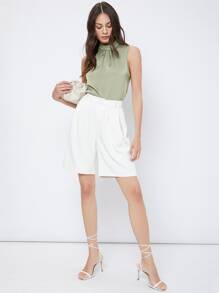 BizChic Keyhole Back Sleeveless Top Workwear - Mint Green - View 5