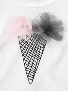 Baby Girl Butterfly Sleeve Tee & Ruffle Trim Bow Front Overall Shorts - Multicolor - View 4