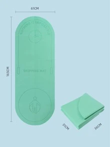 1pc 165*61CM Foldable Skipping Mat - Green - View 3