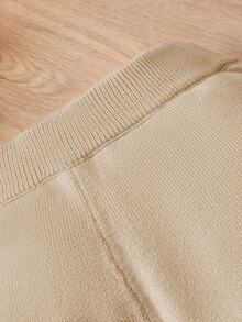 Toddler Girls Flounce Sleeve Ruffle Hem Jumper & Knit Trousers - Apricot - View 4