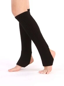 Polaina unicolor estribo - Negro - Ver 2