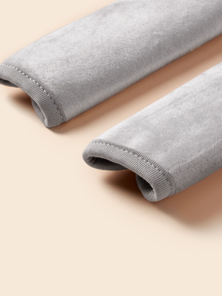 1pc Solid Stroller Seat Belt Pad - Grey - View 3