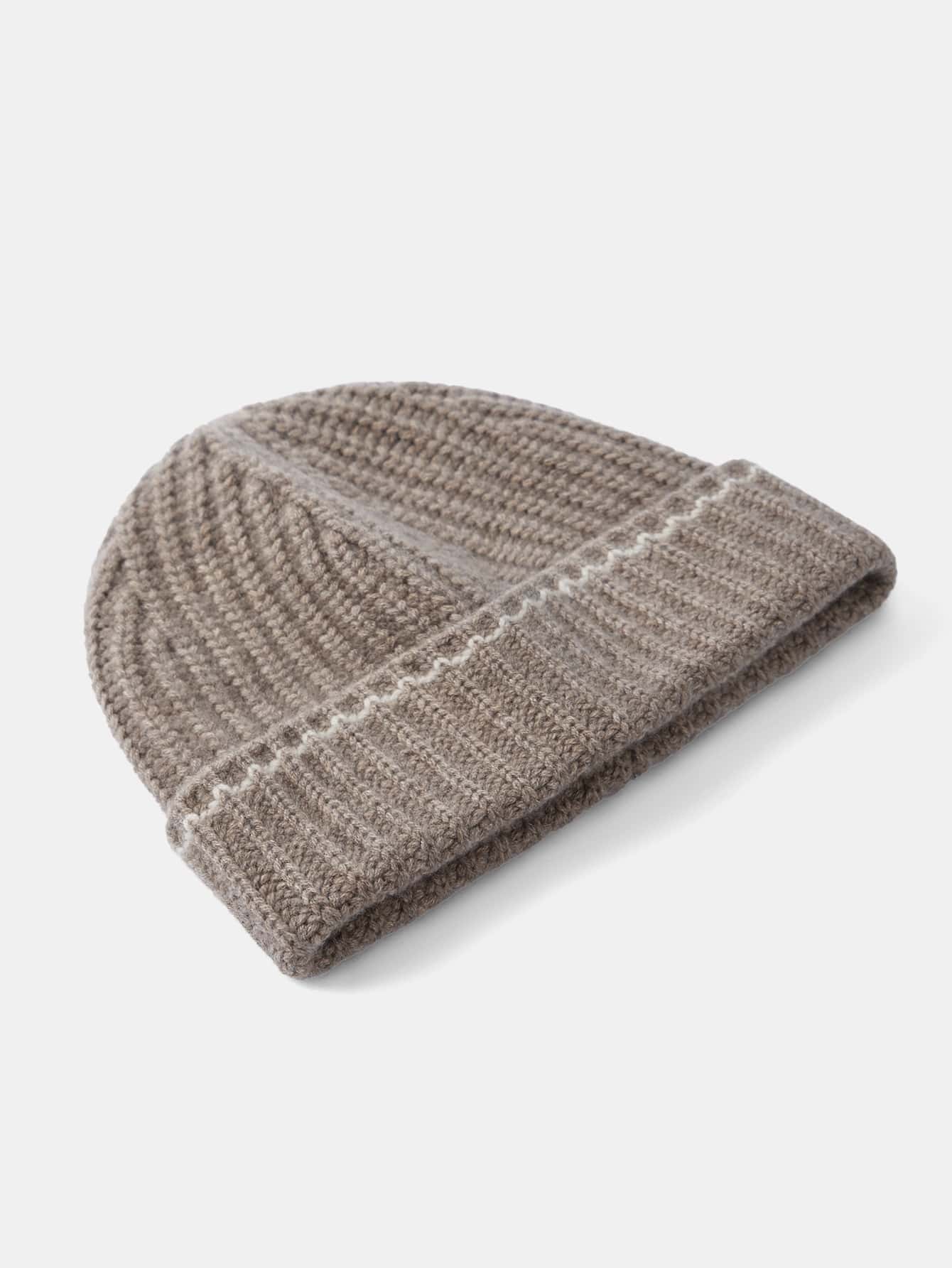 MOTF CASHMERE & WOOL TWO TONE BEANIE