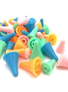 10入組隨機色防脫針帽 - 彩色 - 查看 1