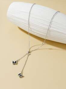 蝴蝶墜飾Y字項鍊