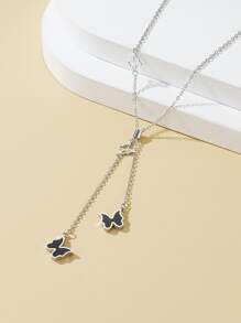 蝴蝶墜飾Y字項鍊