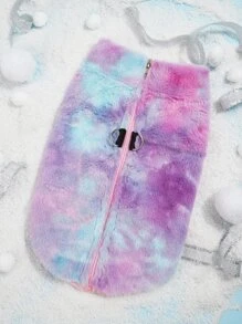 1pc Faux Rabbit Fur Pet Jacket Zipper Coat, Suitable For Cats And Dogs