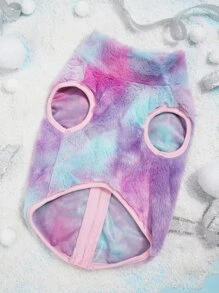 1pc Faux Rabbit Fur Pet Jacket Zipper Coat, Suitable For Cats And Dogs