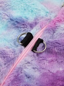 1pc Faux Rabbit Fur Pet Jacket Zipper Coat, Suitable For Cats And Dogs