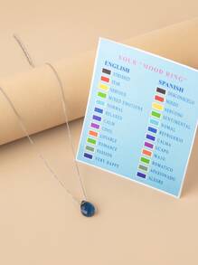 suteyi 溫度變色水滴吊墜項鍊 - 銀色 - 查看 1