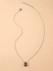 suteyi 溫度變色水滴吊墜項鍊 - 銀色 - 查看 2