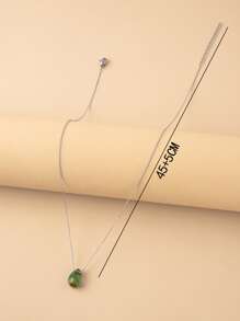 suteyi 溫度變色水滴吊墜項鍊 - 銀色 - 查看 5