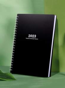 Trees 1入组2023年計劃週記和月度筆記本螺旋日計劃學術約會書12入組月議程日誌以提高工作效率74張 - 黑色 - 查看 2