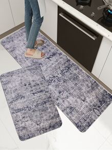 1 pieza Alfombra para cocina con patrón vintage - Multicolor - Ver 3