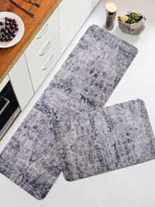1 pieza Alfombra para cocina con patrón vintage - Multicolor - Ver 4