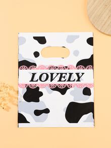 10pcs Cow & Letter Graphic Gift Bag - Multicolor - View 3