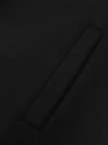 Manfinity Men Letter Graphic Two Tone Striped Trim Varsity Jacket & Joggers - Black and White - View 4