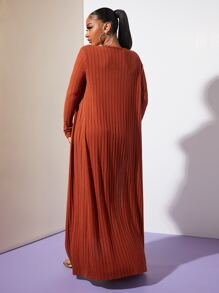 SHEIN SXY 素色開門襟長款外套