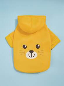 PETSIN 1入組卡通熊圖案寵物連帽衫 - 彩色 - 查看 2