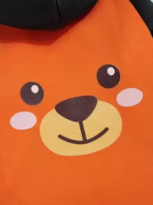 PETSIN 1入組卡通熊圖案寵物連帽衫 - 彩色 - 查看 4