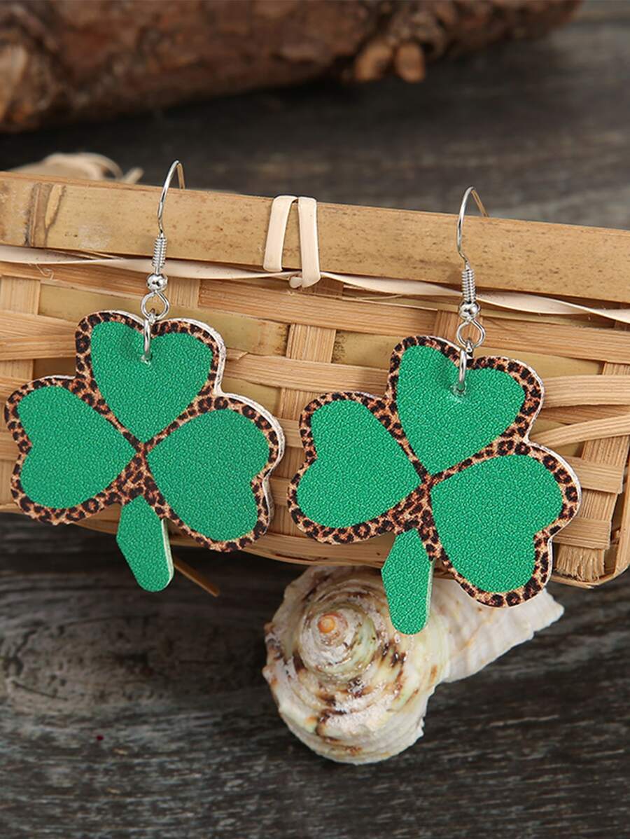 Clover Drop Earrings - Multicolor - View 1
