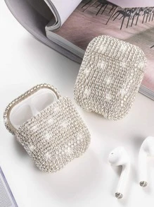 水鑽裝飾耳機殼適用於Airpods - 銀色 - 查看 2