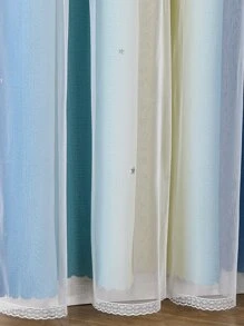 Rèm ngăn đơn khối màu, Rèm Polyester Star rỗng cho phòng ngủ trẻ em - Nhiều màu - Xem 6