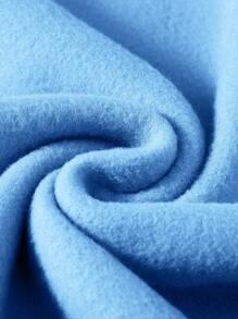 SHEIN EZwear Letter Graphic Thermal Sweatshirt - Blue - View 3