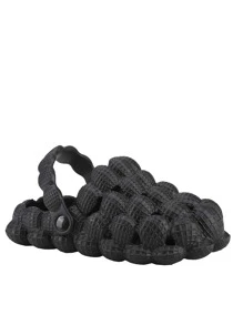 Mini mi Girls Hollow Out Multi-way Wear Vented Clogs - Black - View 2