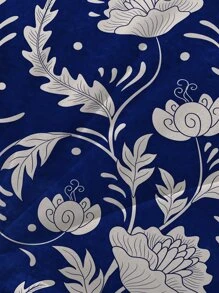 Floral Print Duvet Cover Set Without Filler - Multicolor - View 3