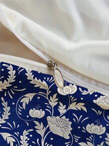 Floral Print Duvet Cover Set Without Filler - Multicolor - View 5