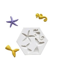 1 pieza Molde de caramelo estrella de mar & de pez cola en forma de - Multicolor - Ver 1