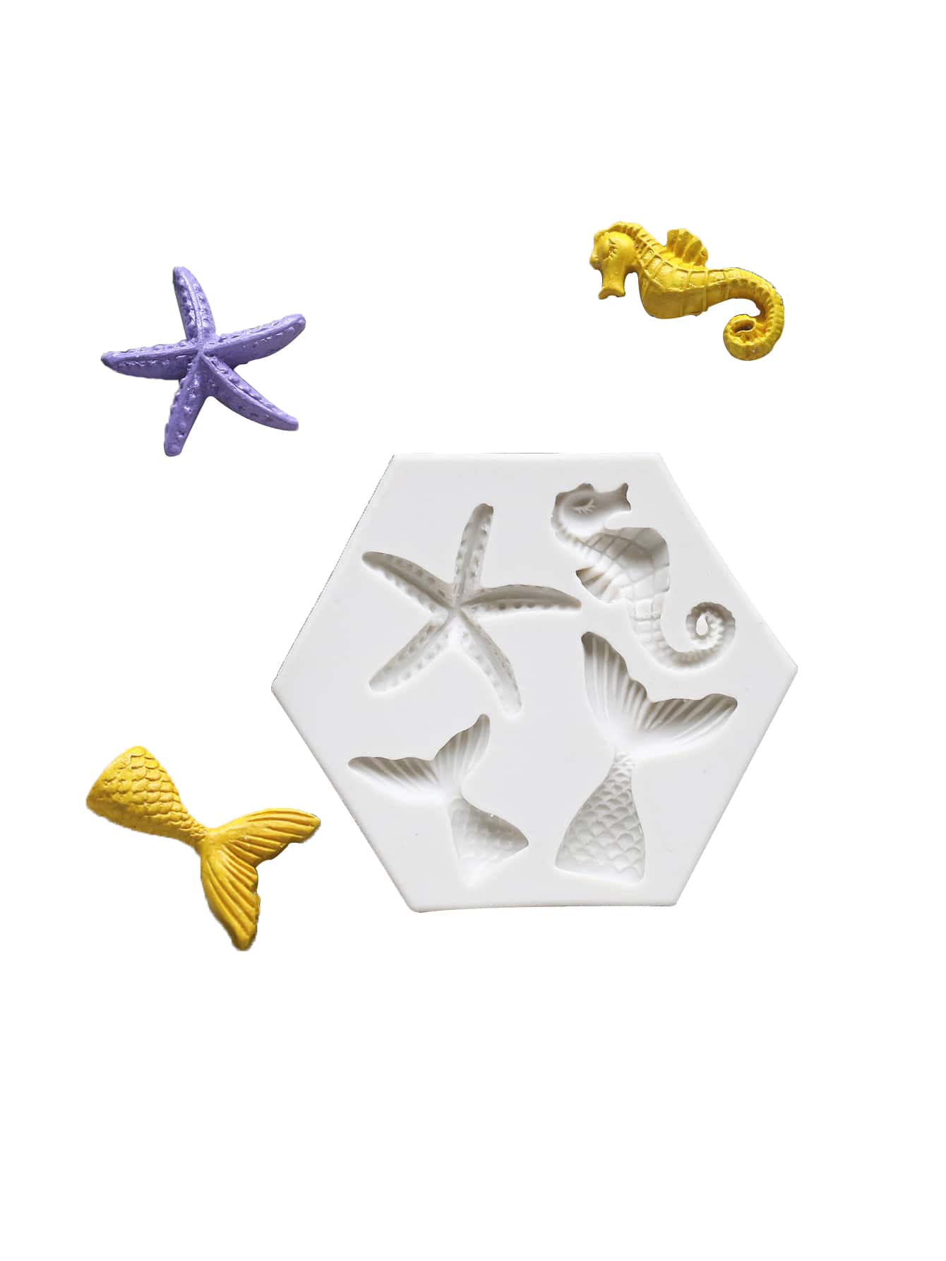1 pieza Molde de caramelo estrella de mar & de pez cola en forma de - Multicolor - Ver 1