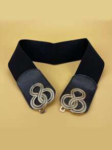 Thắt lưng khóa đối xứng - màu đen - Xem 3