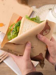 50入組熊和冰淇淋圖案包裝紙 - 彩色 - 查看 2