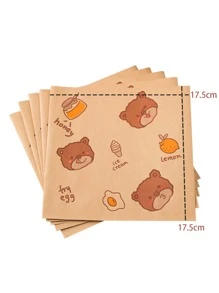 50入組熊和冰淇淋圖案包裝紙 - 彩色 - 查看 3